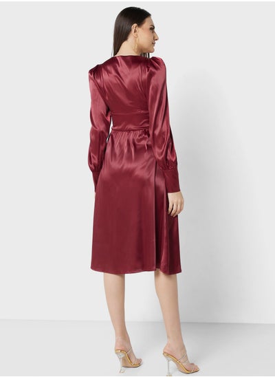 Buy Puff Sleeve Detail Dress in Saudi Arabia