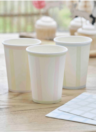 Buy Cups - Easter Check Paper Cups pack of 8 in UAE