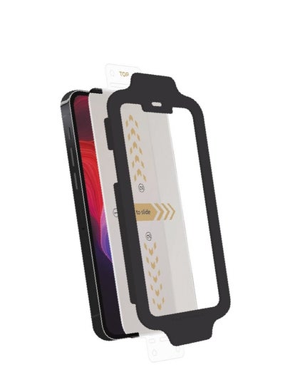Buy Levore Easy Glass full cover with Black Frame for iPhone 14 Pro Max,Privacy, anti fingerprint, anti bacterial in Saudi Arabia