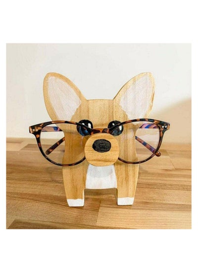 اشتري Wooden Glasses Holder Stand, Creative  Eyeglass Holder Display Stand, Funny Pet Glasses Display Stand, Desk Accessory, Home Office Decor, Birthday Gift في الامارات