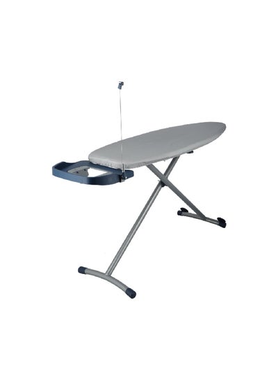 Buy Durable and Foldable Free Standing Mesh Top Ironing Board Grey and Blue 135 x 53 x 18 cm in Saudi Arabia