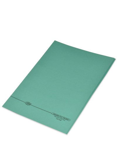 Buy 100-Piece Square Cut File Folder Set Green in UAE