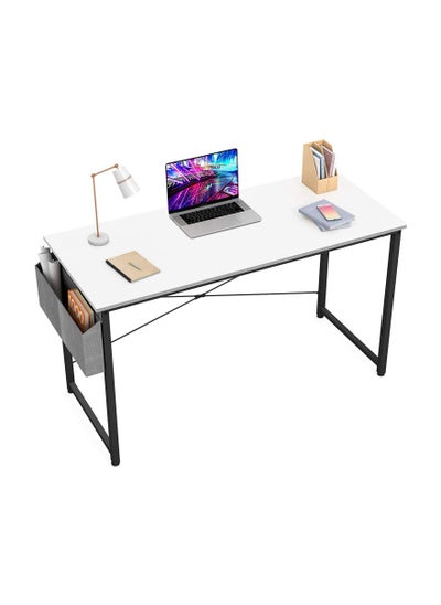 Buy Computer Desk 100cm Home Office Writing Study Desk Modern Simple Style Laptop Table with Storage Bag in Saudi Arabia