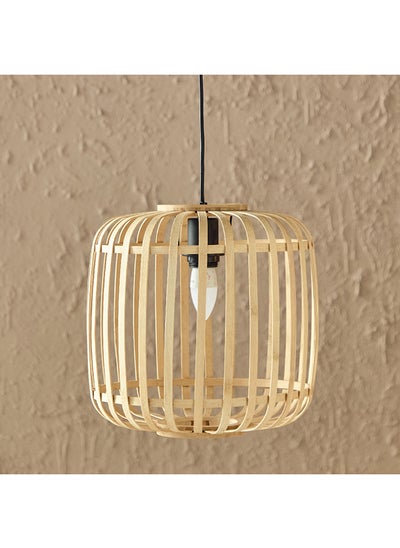 اشتري Stark Natural Bamboo Chip Shade Metal Pendant Lamp 30 x 120 x 30 cm في الامارات