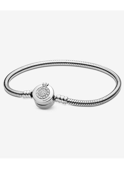 اشتري Pandora Moments Sparkling Crown O Snake Chain Bracelet for Women في الامارات