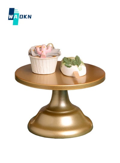Buy Metal Cake Stand Dessert Wedding Party High Display Stand, Round Dessert Display Plate Cake Stand for Wedding Birthday Party Celebration Baby Shower Decorations (Gold) in UAE