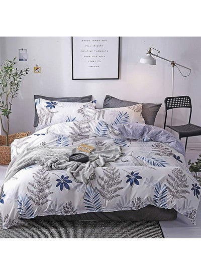 Buy Single Size Premium Quality Cotton Material Comforter Set 6 Pieces Soft and Breathable Comforter 160x200 cm with Deep Pocket Easy Care Fitted Sheet 120x200+25cm & 4 Pillowcases 45x70 cm in UAE