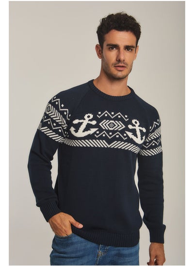 Buy Fancy Jacquard Pullover With Anchor in Egypt