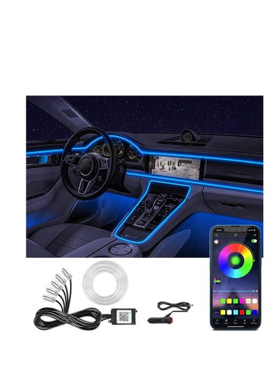 اشتري أضواء شريط ليد للسيارة ، 16 مليون لون من مصابيح RGB الداخلية للسيارة ، مع وضع الموسيقى والتحكم في التطبيق وإعداد المؤقت لمجموعة الإضاءة المحيطة وخيارات المشاهد وأضواء LED للسيارة ذاتية الصنع في السعودية