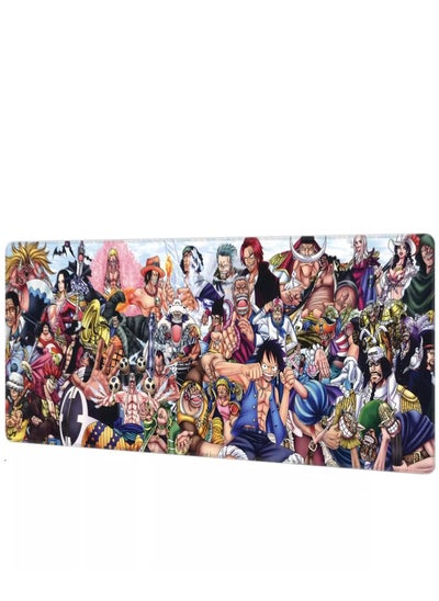 اشتري One Piece All Characters Gaming Mouse Pad For Keyboard And Mouse Non-Slip Rubber Base - Size 70X30 CM في مصر