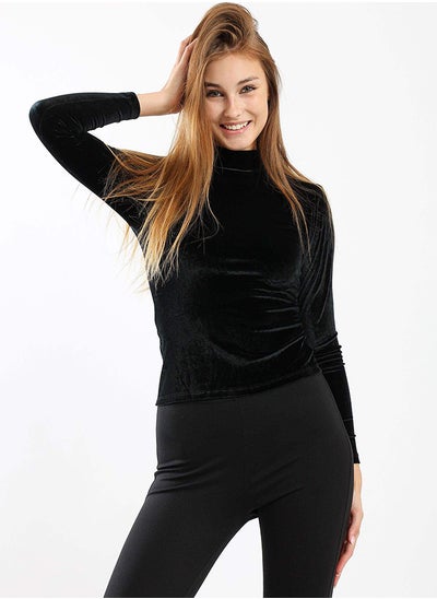 Buy velvet-puffed-shoulder-top1 in Egypt