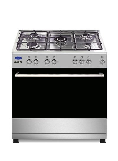 اشتري VENUS COOKING RANGE 90X60CM 5 GAS BURNER + 1 TRIPLE RING BURNER FULL AUTO IGNITION THERMOSTAT \ CLOSED DOOR GRILLING في الامارات