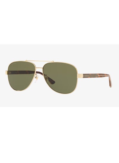 Buy Gucci unisex UV resistant fashionable full frame sunglasses 63mm vintage sunglasses crystal green GG0528S in UAE