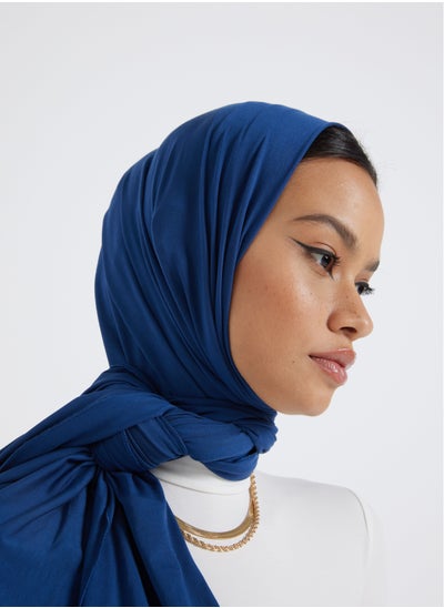 Buy Organic Bamboo Jersey Hijab - Navy in UAE