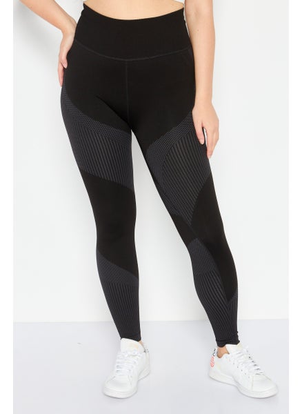 Buy Women Sportswear Fit Pull On Training Leggings, Black in UAE