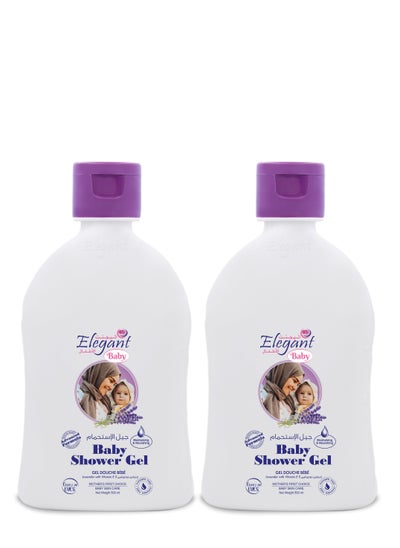 اشتري Elegant Lavender Baby Shower Gel 500ml Twin Pack في الامارات