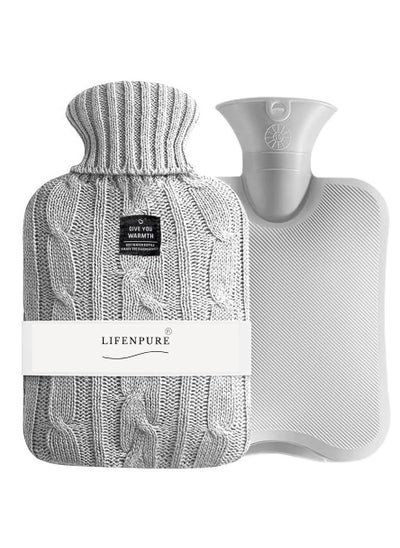 Buy Lifenpure™  Hot Water Bag 2 Liter with Knit Cover in UAE