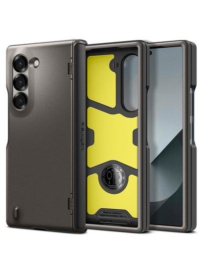 Buy Slim Armor Pro Samsung Galaxy Fold 6 Case Cover [Hinge Coverage] [Military Grade Protection] - Gunmetal in UAE