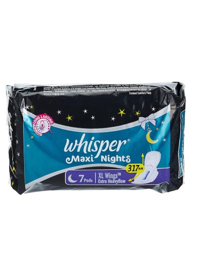 اشتري Whisper Maxi Nights Sanitary Pads for Women, XL, 7 Napkins في الامارات