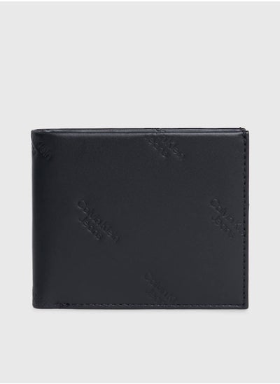 Buy Men's Logo Print Bifold Wallet - Leather, Black in Saudi Arabia