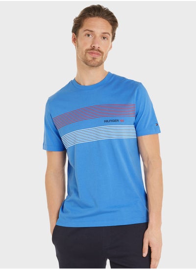 Buy Striped Crew Neck T-Shirt in Saudi Arabia