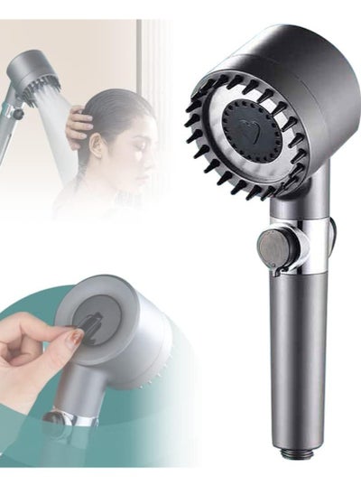 Buy German Multifunctional Massage Shower Head Set – High Pressure Handheld Shower for Skin Care and Relaxation (Gray) in UAE