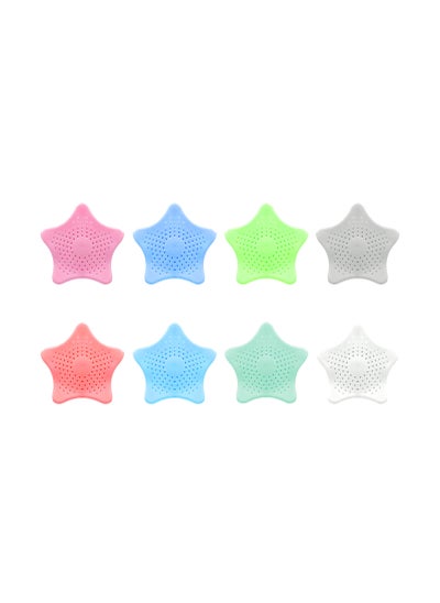 Buy 8-Pieces Star Shape Silicone Strainer in UAE