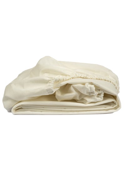 Buy Fitted Sheet Off White 180x200 in Egypt