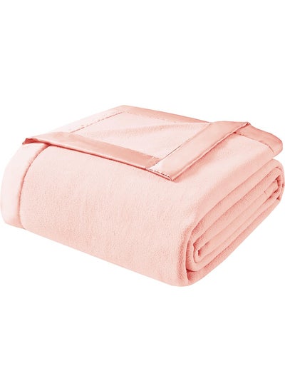 Buy BSB HOME® 220 GSM Premium ANTIPILL POLO BLANKET Plush Single Blanket for Bed, Sofa, Couch, Travel and Camping AC Blanket | 150x220 cm | Pink | ANTIPILL POLO BLANKET in Saudi Arabia