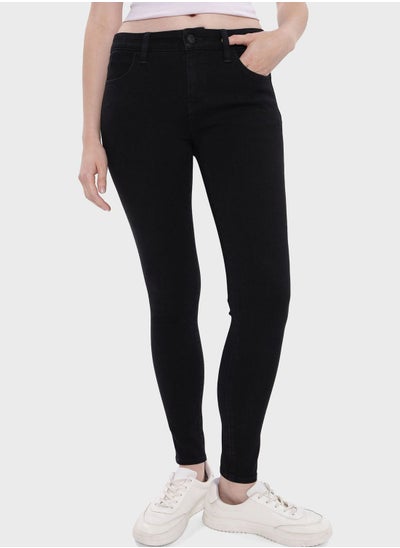 Buy High Waist Distressed Jeggings in UAE