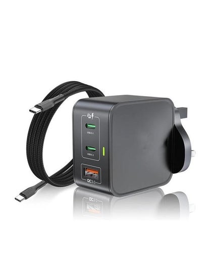 Buy Wall Socket with 3 USB Ports + PD | 100W Fast Charging Wall Charger in Saudi Arabia