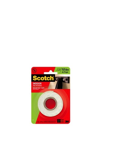 Buy Scotch 114 Heavy Duty Double-Sided Mounting Roll - 1" x 50", Strong Adhesive, Permanent Bond in UAE