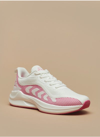 Buy Women's Textured Sports Shoes with Lace Up Closure in UAE