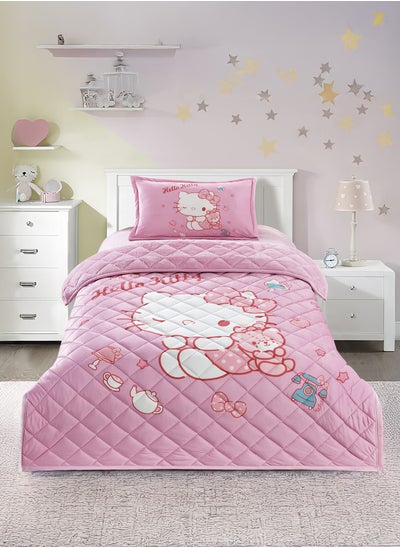 اشتري 3 Pieces Kids Winter Comforter Set Single Size 170x220Cm Printed Bedding Set Includes Comforter, Fitted Sheet and Pillow Shams Multicolour في السعودية