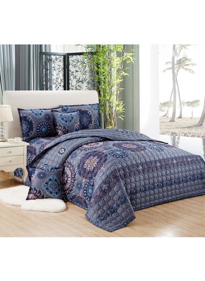 Buy Compressed Colored Comforter Set Single Size 4 Pieces 1 comforter + 1 bed sheet + 1 Pillowcase + 1 cushion case in Saudi Arabia