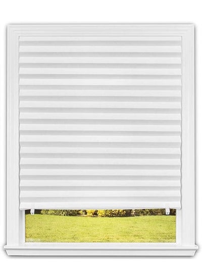 اشتري Window Shades Pleated Blinds Easy Cut and Install Pleated Shades Blackout Blinds White في الامارات