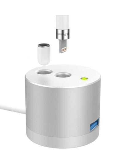 Buy For Apple Pencil 1 USB Charging Adapter Metal Base With LED Indicator in UAE