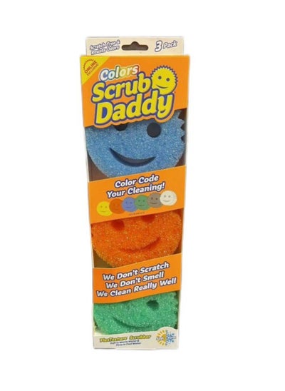 Buy Scrub Daddy Sponge Set Scratch Free Sponges for Dishes and Home, Odor Resistant, Soft in Warm Water, Firm in Cold, Deep Cleaning, Dishwasher Safe, Multi-use, Functional, Ergonomic, 3ct in Saudi Arabia