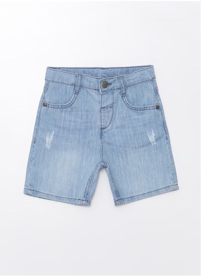 Buy Basic Baby Boy Jean Shorts with Elastic Waist in Egypt