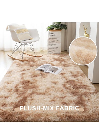 Buy Modern Rugs Fluffy Soft Touch Area Rug Carpet Large for Living Room Bedroom Floor Mat Super Soft Fluffy Area Carpet Anti-Slip Plush Carpet High Pile Tie Dye Carpet for Living Room Bedroom Kids Room in Saudi Arabia