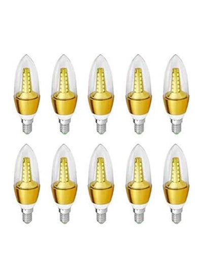 Buy 10 Piece LED 5 Watt Candle Bulb White Color in Egypt