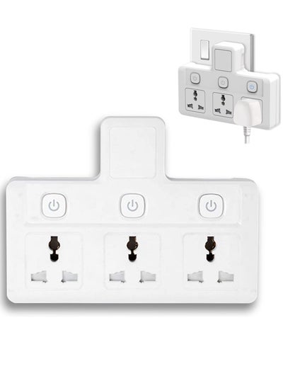 اشتري Power Adapter Multi Plug Extension Extender Wall Charger Socket 3 Way Multiple Electrical Outlet Adaptor Charging Station for Home Office（3 Way） في الامارات