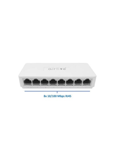 Buy Airlive Live-8E 8-Port SOHO Fast Ethernet Switch, Plug And Play in Egypt
