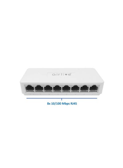 Buy Airlive Live-8E 8-Port SOHO Fast Ethernet Switch, Plug And Play in Egypt