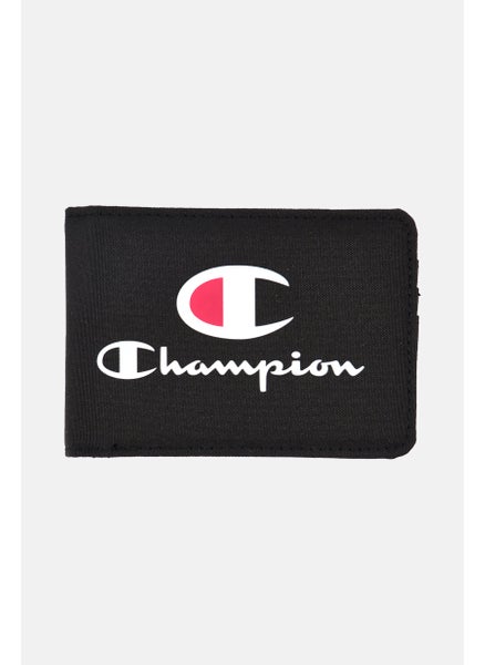 Buy Men Brand Logo Bifold Wallet 12 L x 9 H x 2 W cm, Black in Saudi Arabia