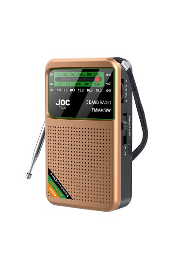 Buy Full Band Multi-Function Radio with Auto-Tuning Gold in UAE