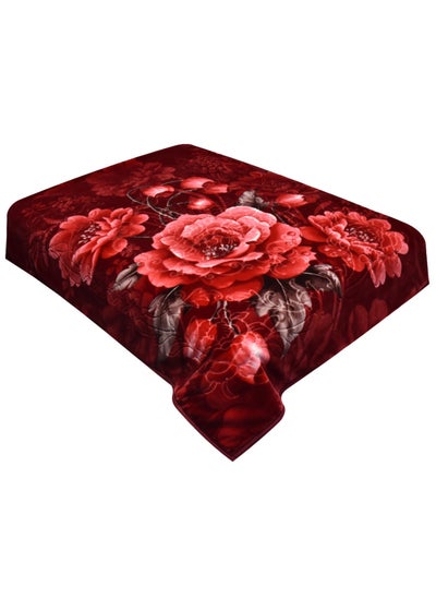 Buy Luxury Korean Faux Mink Flannel Plush Cozy Raschel Thick Fleece Blankets for Bed Sofa Couch Travel Camping in Saudi Arabia