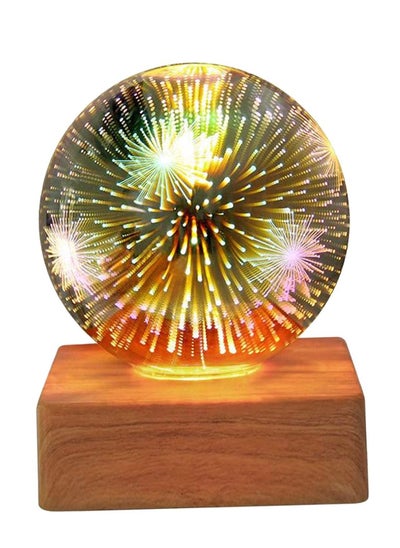 اشتري 3D LED Crystal Ball Night Light Table Lamp USB Powered, 90mm Diameter Party Supplies - starry في الامارات