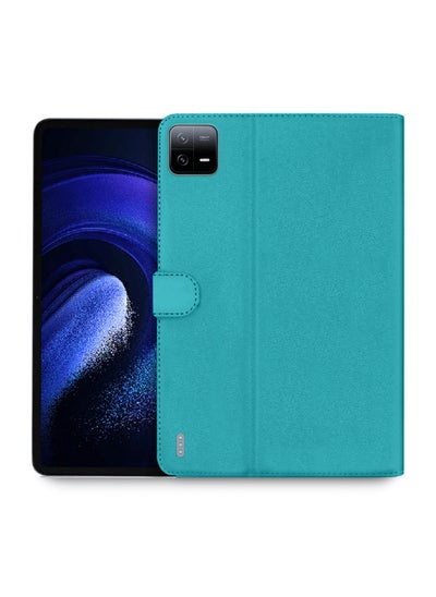 Buy Arabic PU Leather Magnetic Closure Flip Case Cover For Xiaomi Pad 6 / Pad 6 Pro 11 Inch 2023 Sea Green in UAE