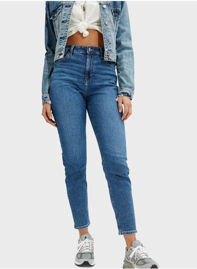 Buy High Waist Mom Jeans in Saudi Arabia